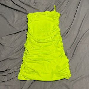 Oh polly neon lime bodycon dress